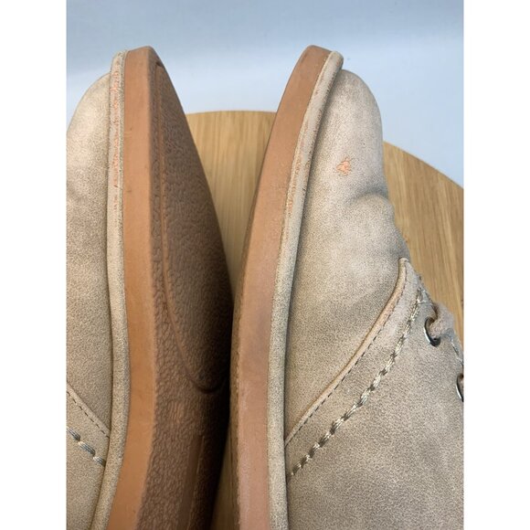 American Eagle Boot Size 9 Women's Suede Ankle Lace Up Beige - Picture 6 of 7